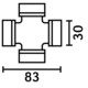 RISTIKKO 30,00 X 83,00 MM